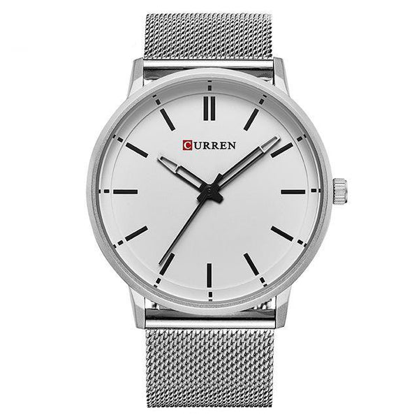 Masculino Date Leather Wristwatch