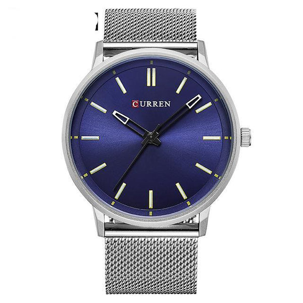 Masculino Date Leather Wristwatch