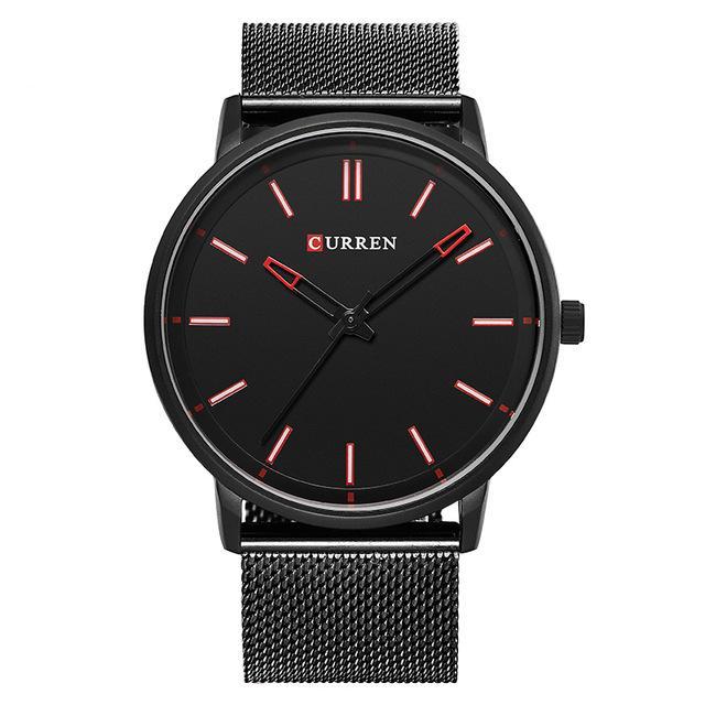 Masculino Date Leather Wristwatch