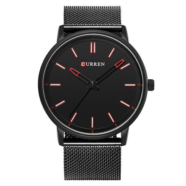 Masculino Date Leather Wristwatch