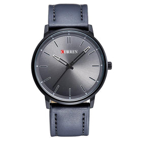 Masculino Date Leather Wristwatch