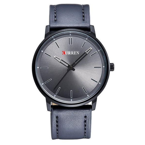 Masculino Date Leather Wristwatch
