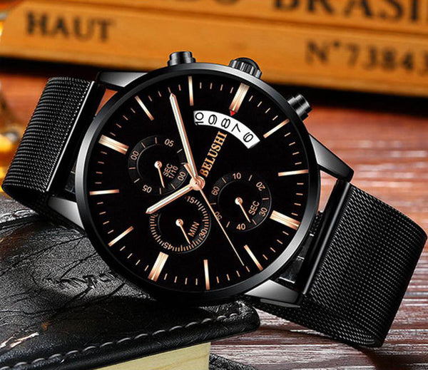 Luxury Full Steel Mesh Wristwatch